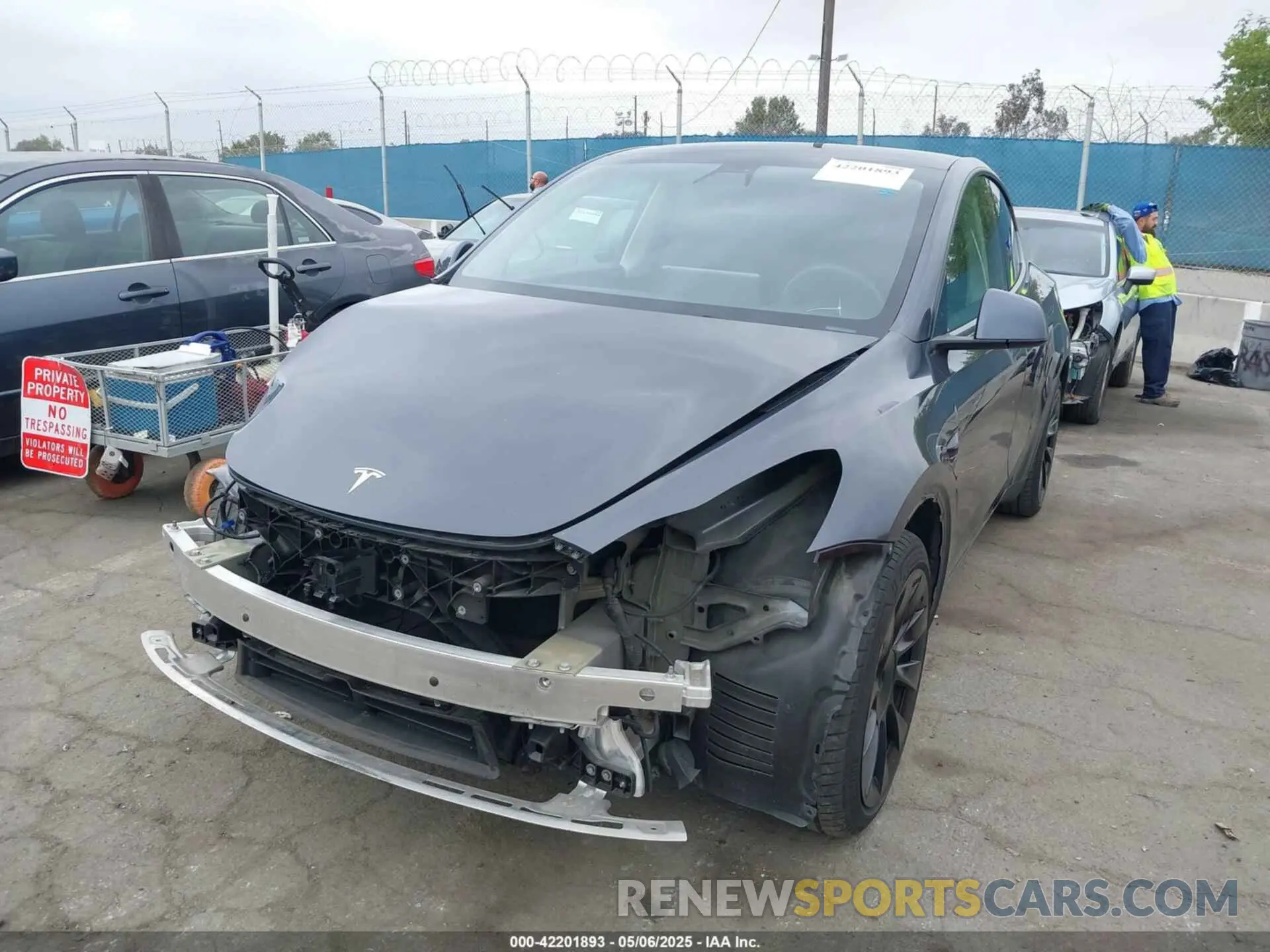 2 fotografías del automóvil dañado 5YJYGDEE1MF217929 TESLA MODEL Y 2021