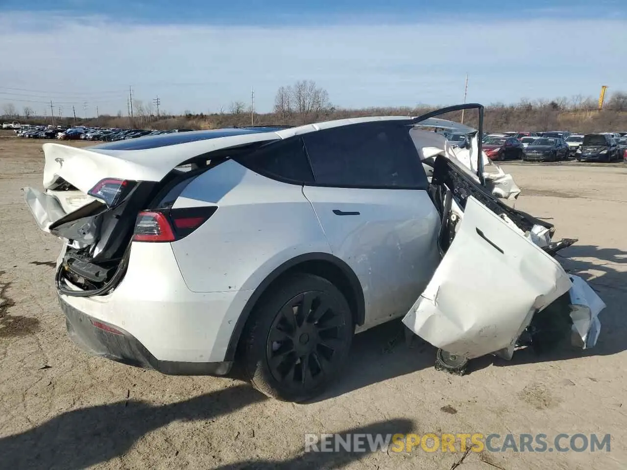 3 fotografías del automóvil dañado 5YJYGDEE1MF253992 TESLA MODEL Y 2021