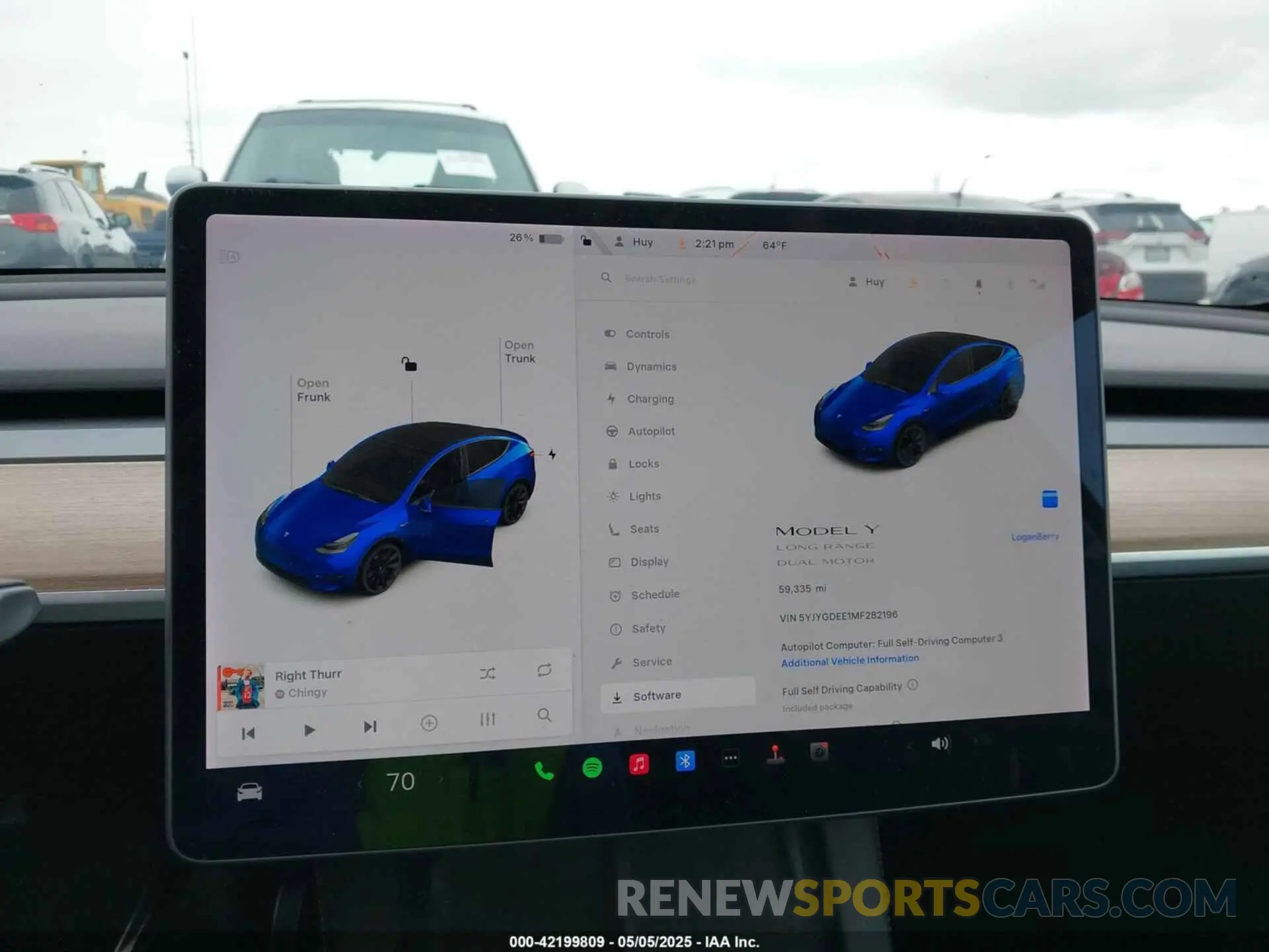 19 fotografías del automóvil dañado 5YJYGDEE1MF282196 TESLA MODEL Y 2021