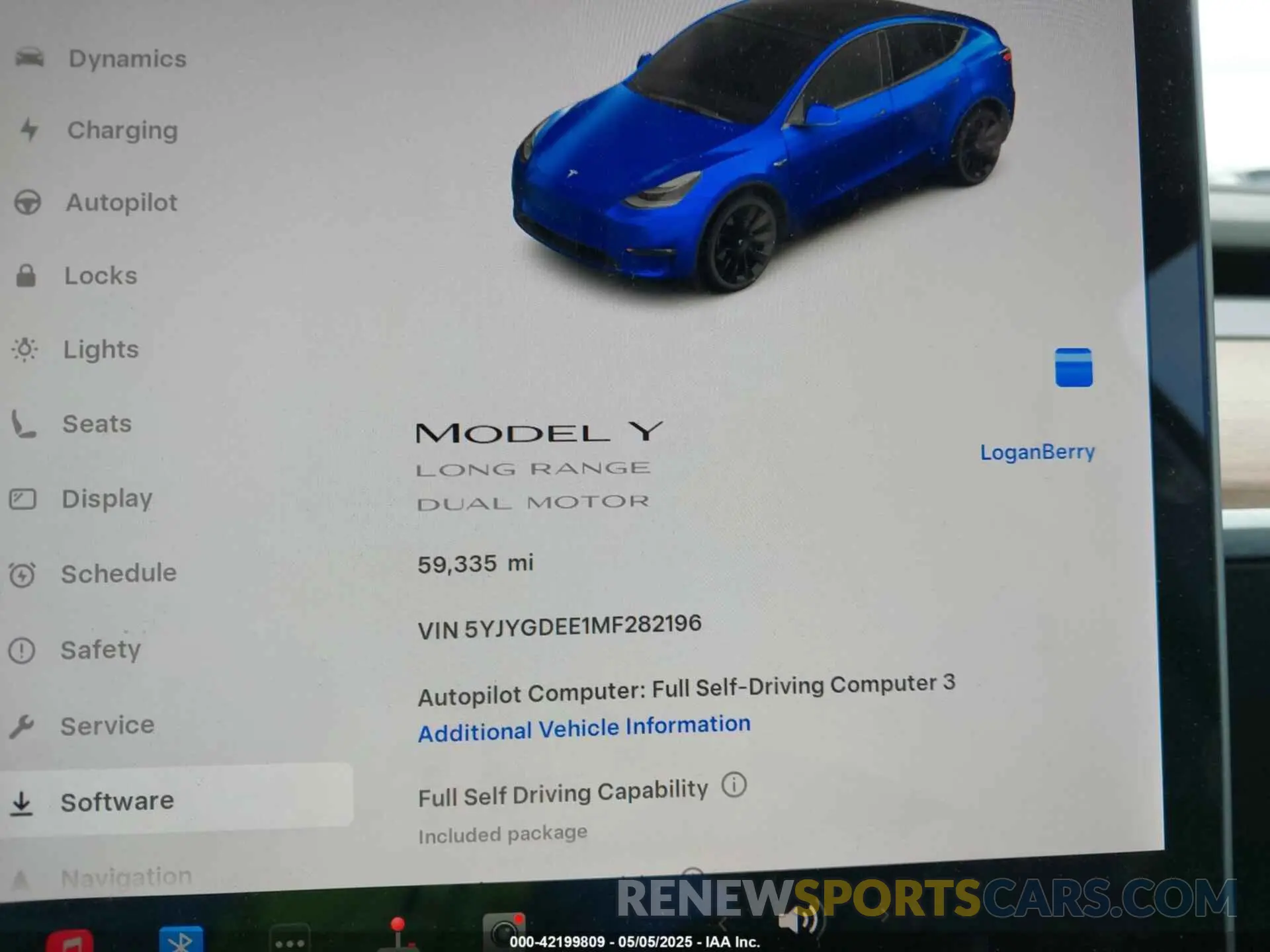 7 fotografías del automóvil dañado 5YJYGDEE1MF282196 TESLA MODEL Y 2021