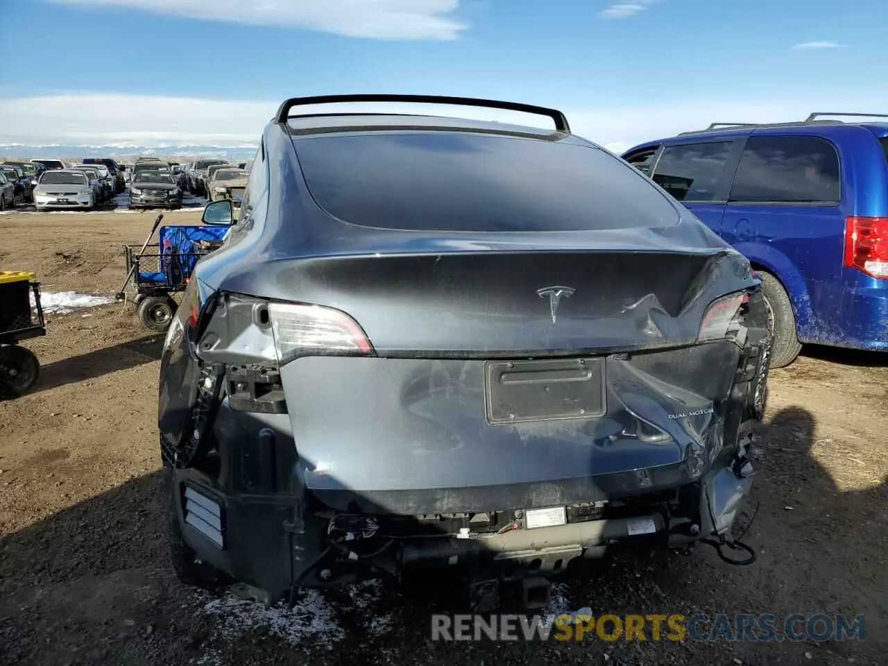 6 fotografías del automóvil dañado 5YJYGDEE2MF065398 TESLA MODEL Y 2021
