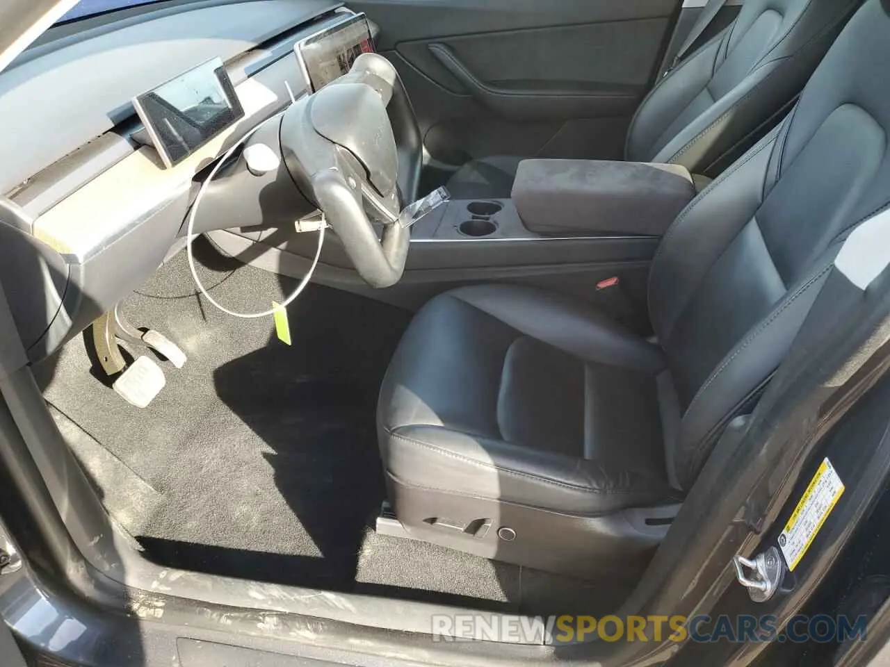 7 fotografías del automóvil dañado 5YJYGDEE2MF065398 TESLA MODEL Y 2021
