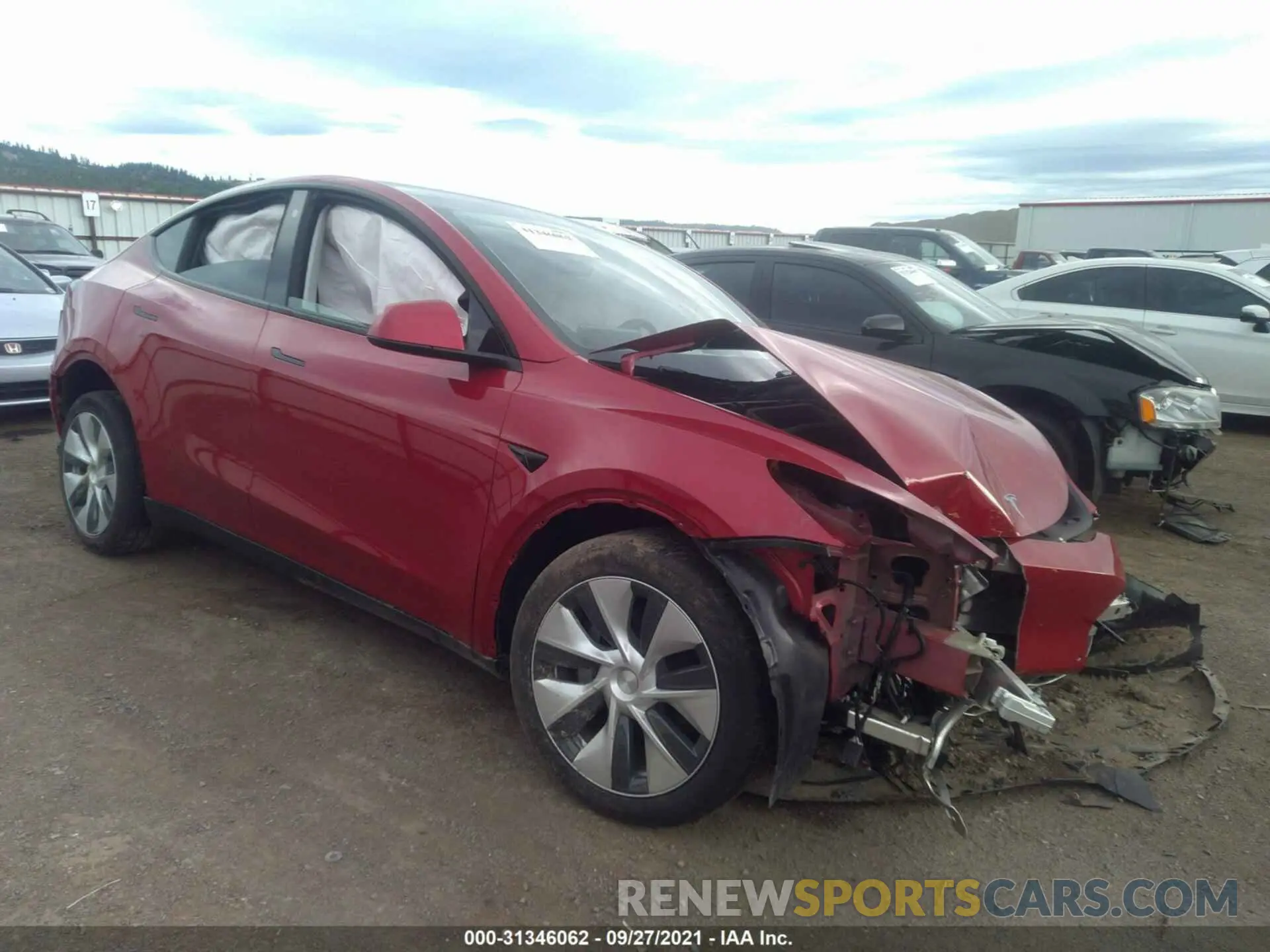 1 fotografías del automóvil dañado 5YJYGDEE2MF124837 TESLA MODEL Y 2021
