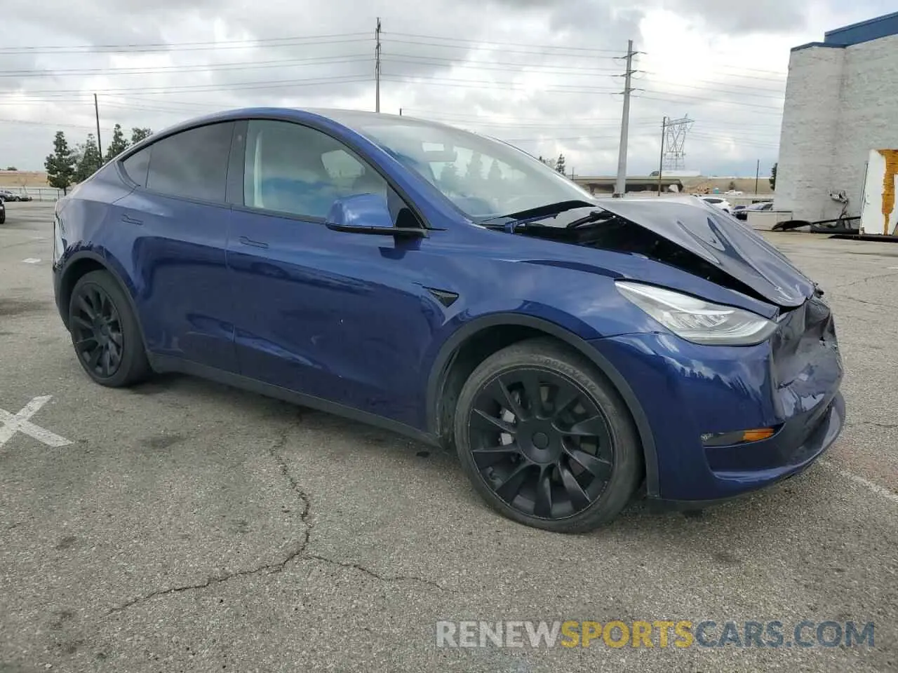 4 fotografías del automóvil dañado 5YJYGDEE2MF207913 TESLA MODEL Y 2021