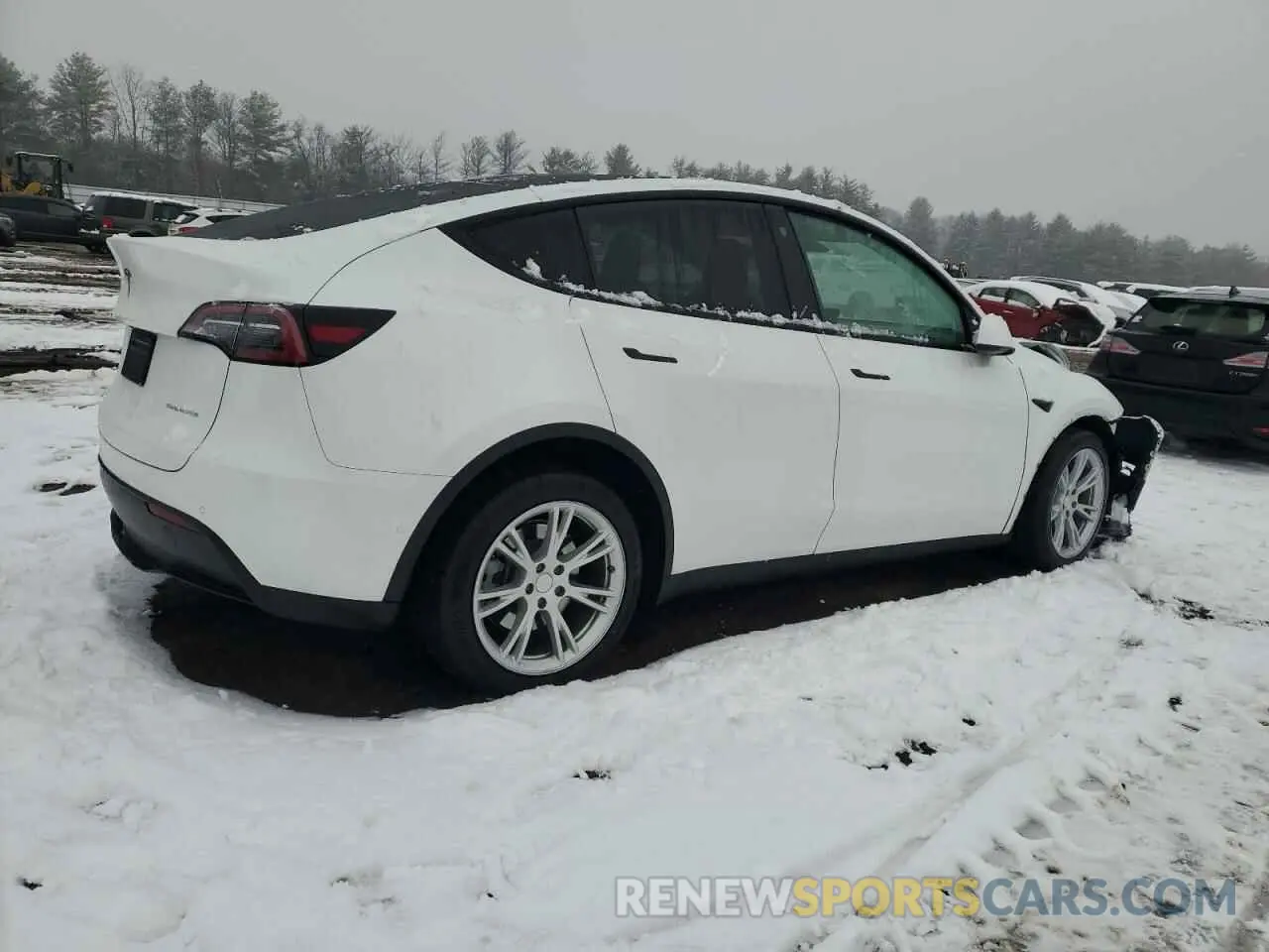 3 fotografías del automóvil dañado 5YJYGDEE2MF233248 TESLA MODEL Y 2021