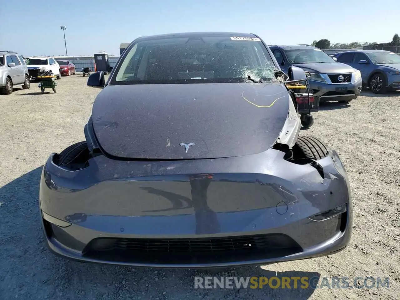 5 fotografías del automóvil dañado 5YJYGDEE2MF296446 TESLA MODEL Y 2021
