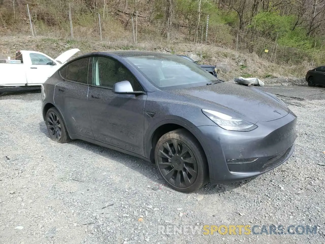 4 fotografías del automóvil dañado 5YJYGDEE3MF064762 TESLA MODEL Y 2021
