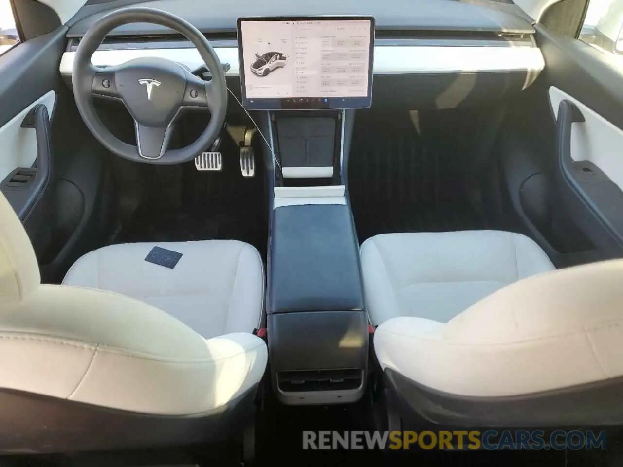 8 fotografías del automóvil dañado 5YJYGDEE3MF081044 TESLA MODEL Y 2021