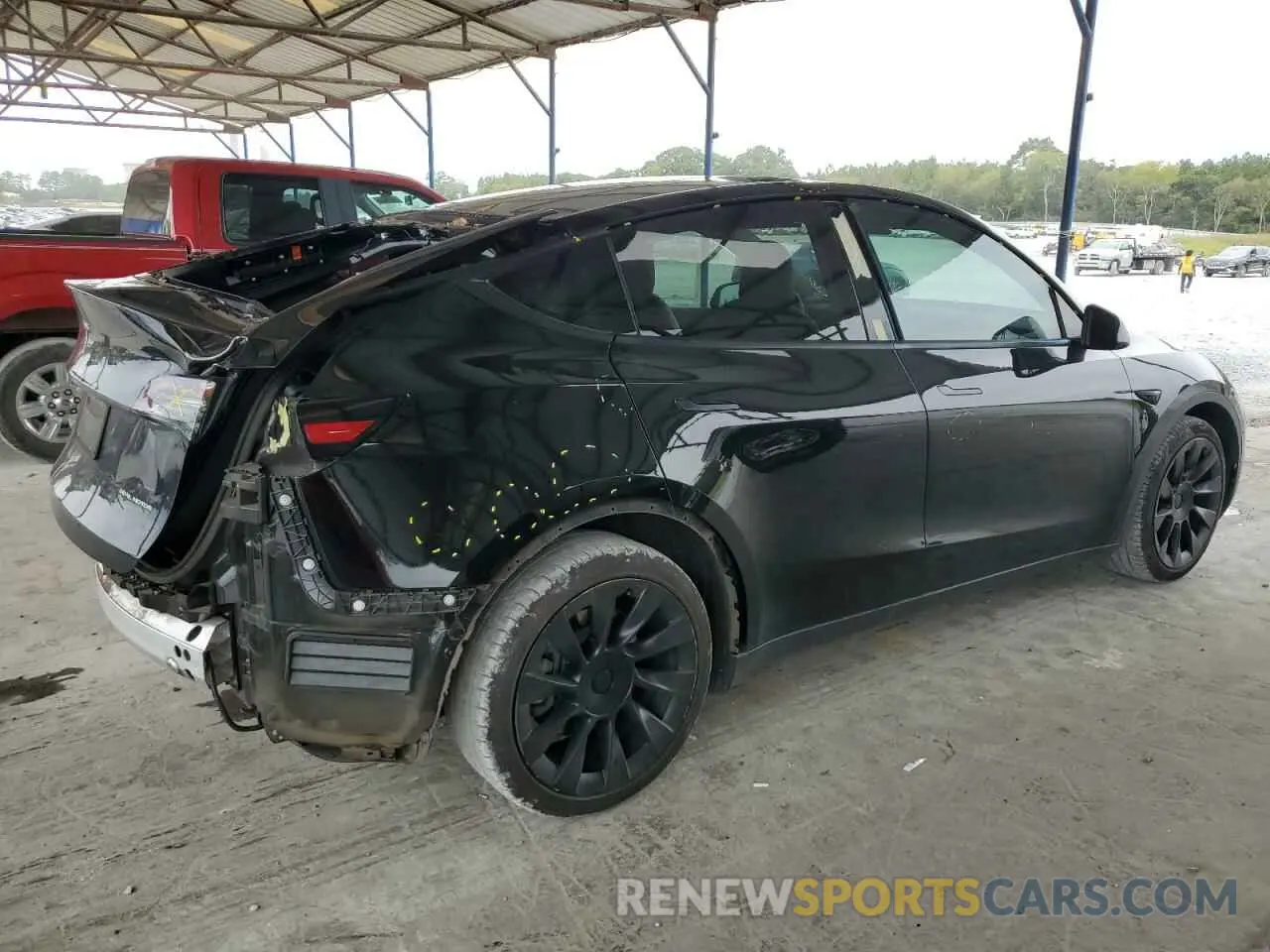 3 fotografías del automóvil dañado 5YJYGDEE3MF115726 TESLA MODEL Y 2021