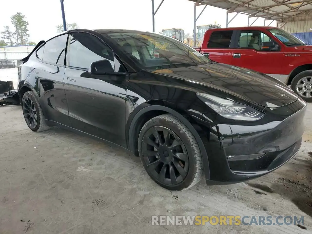 4 fotografías del automóvil dañado 5YJYGDEE3MF115726 TESLA MODEL Y 2021