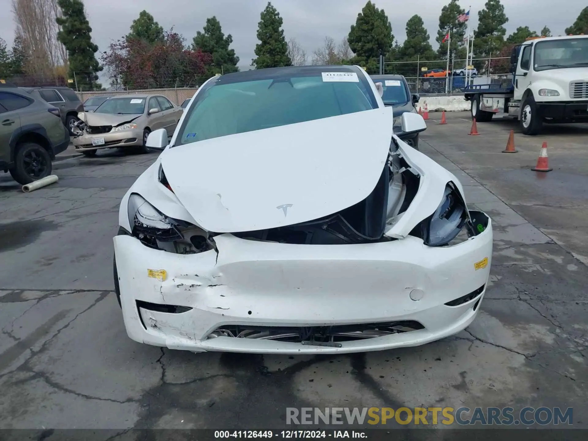 11 fotografías del automóvil dañado 5YJYGDEE3MF160925 TESLA MODEL Y 2021