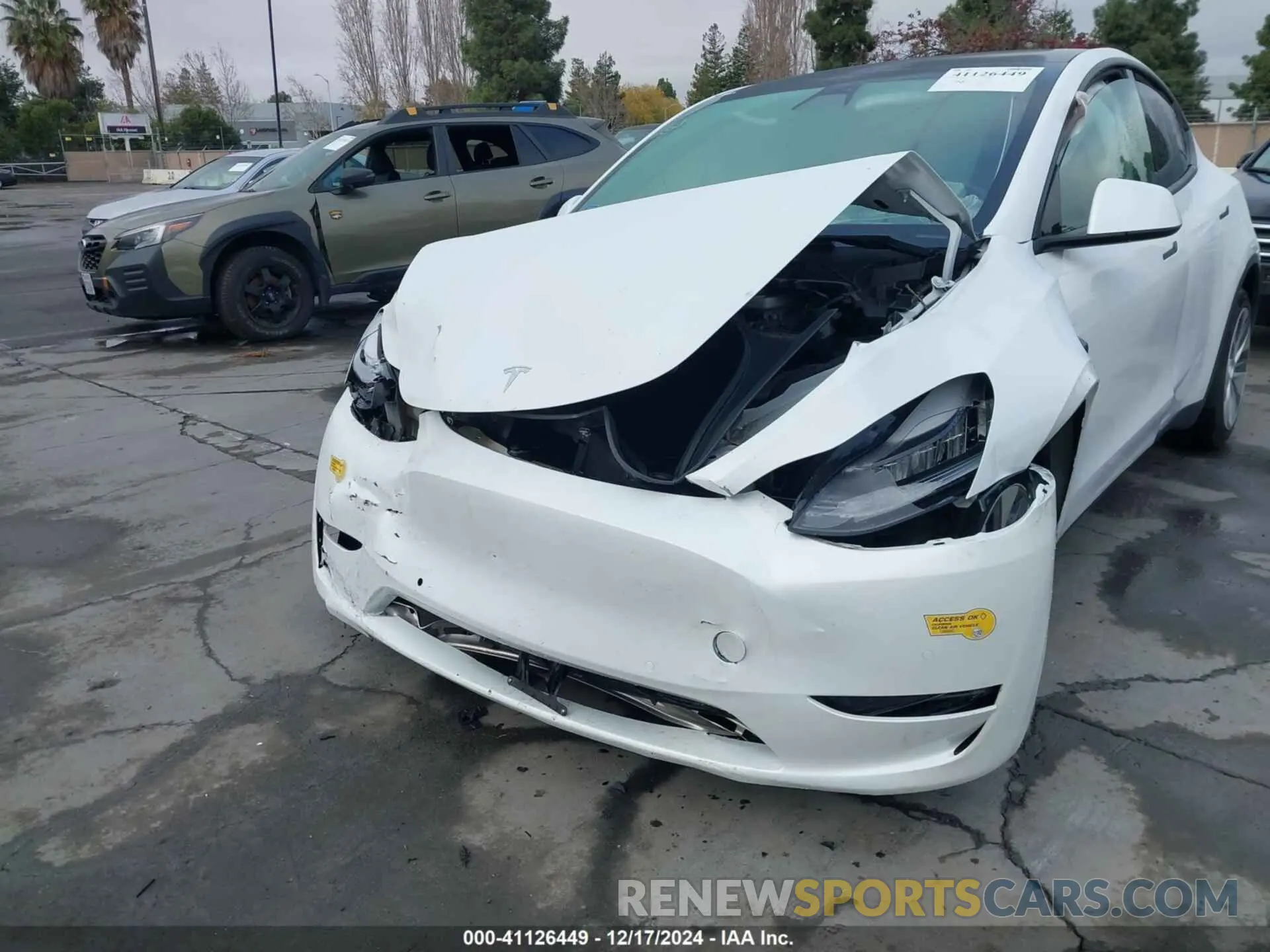 6 fotografías del automóvil dañado 5YJYGDEE3MF160925 TESLA MODEL Y 2021