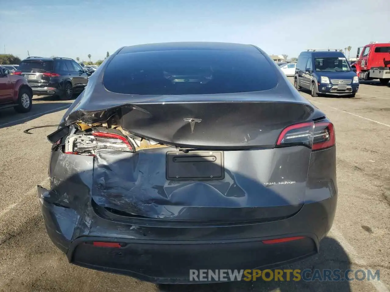 6 fotografías del automóvil dañado 5YJYGDEE3MF161542 TESLA MODEL Y 2021