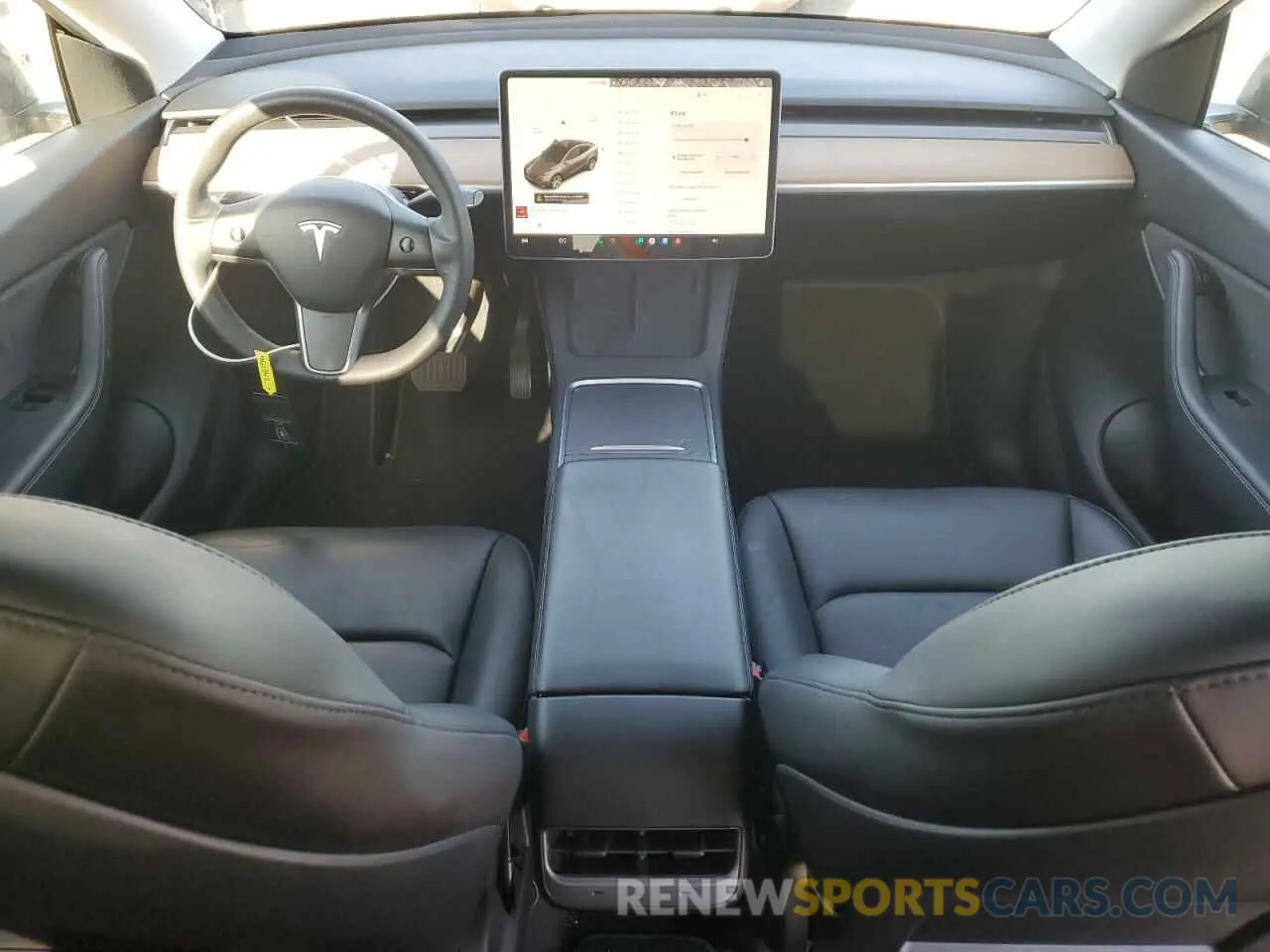 8 fotografías del automóvil dañado 5YJYGDEE3MF161542 TESLA MODEL Y 2021