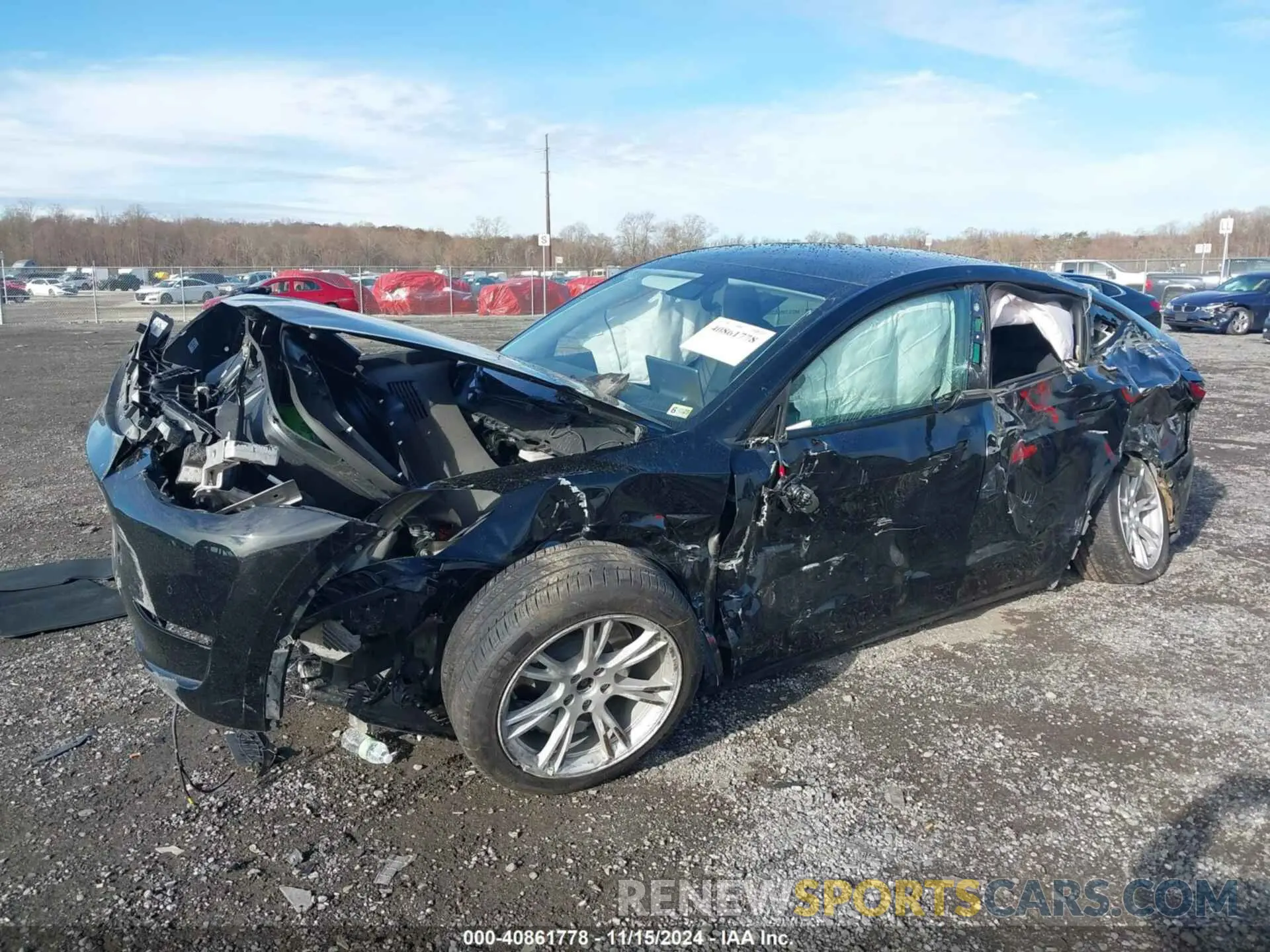 6 fotografías del automóvil dañado 5YJYGDEE3MF196128 TESLA MODEL Y 2021
