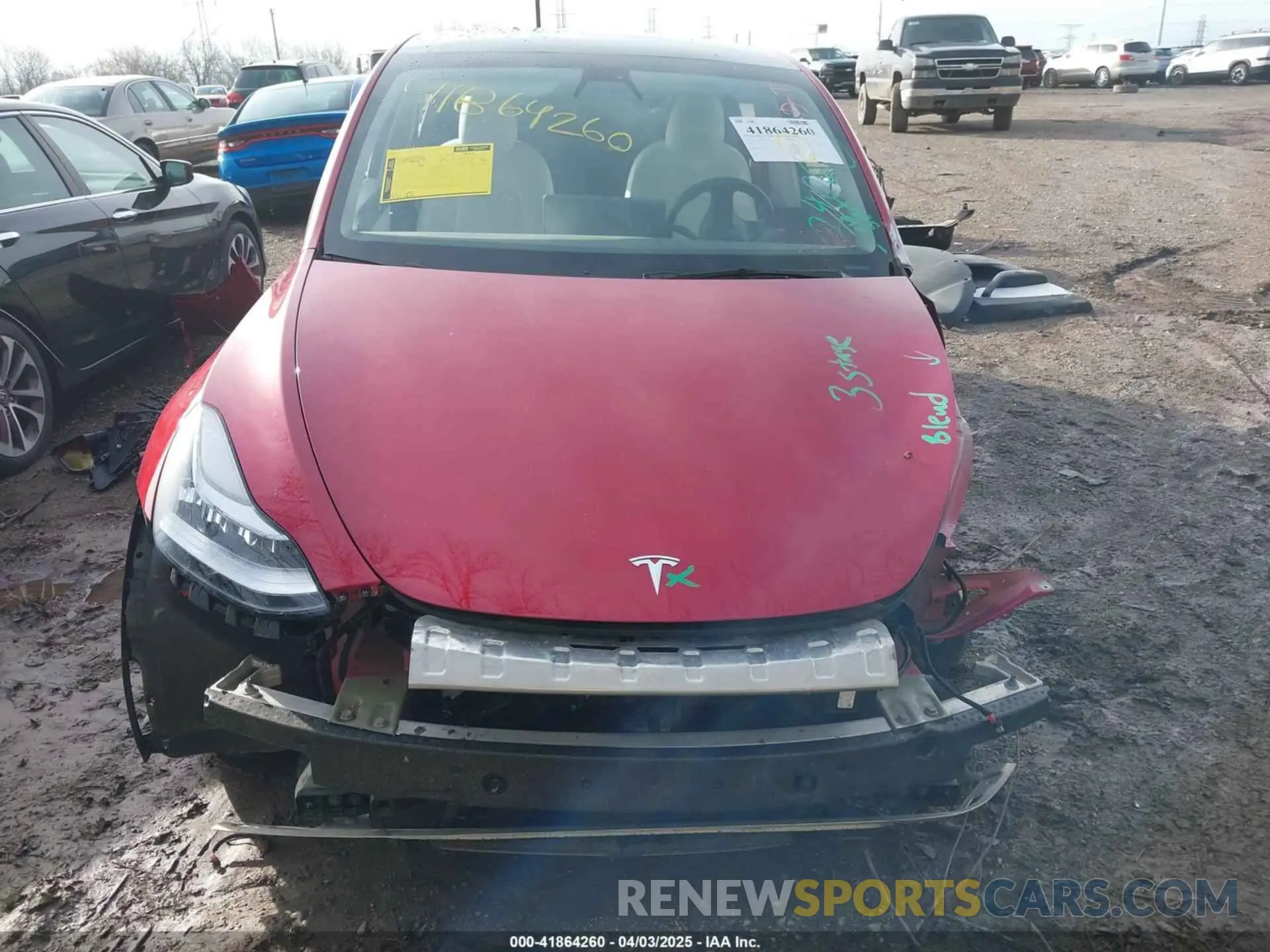 12 fotografías del automóvil dañado 5YJYGDEE3MF212845 TESLA MODEL Y 2021