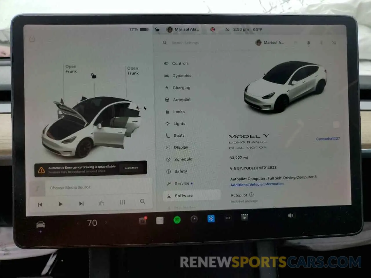 9 fotografías del automóvil dañado 5YJYGDEE3MF214823 TESLA MODEL Y 2021