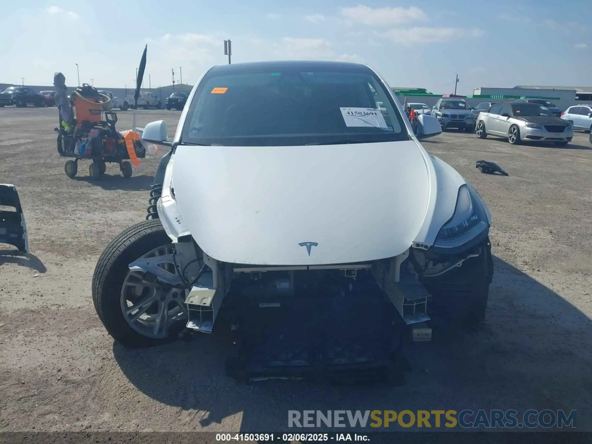 12 fotografías del automóvil dañado 5YJYGDEE3MF259793 TESLA MODEL Y 2021