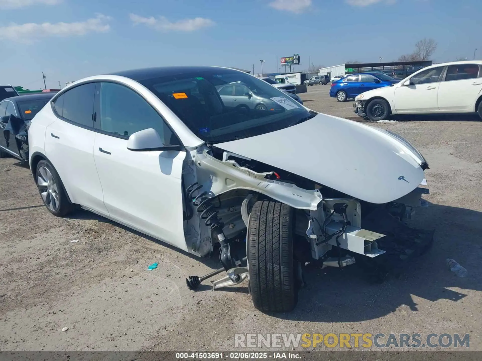 6 fotografías del automóvil dañado 5YJYGDEE3MF259793 TESLA MODEL Y 2021