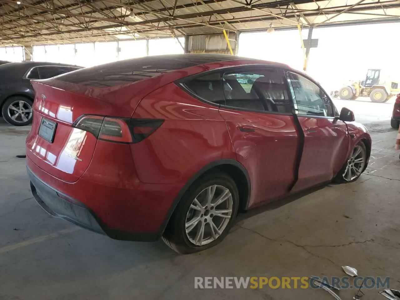 3 fotografías del automóvil dañado 5YJYGDEE4MF075690 TESLA MODEL Y 2021