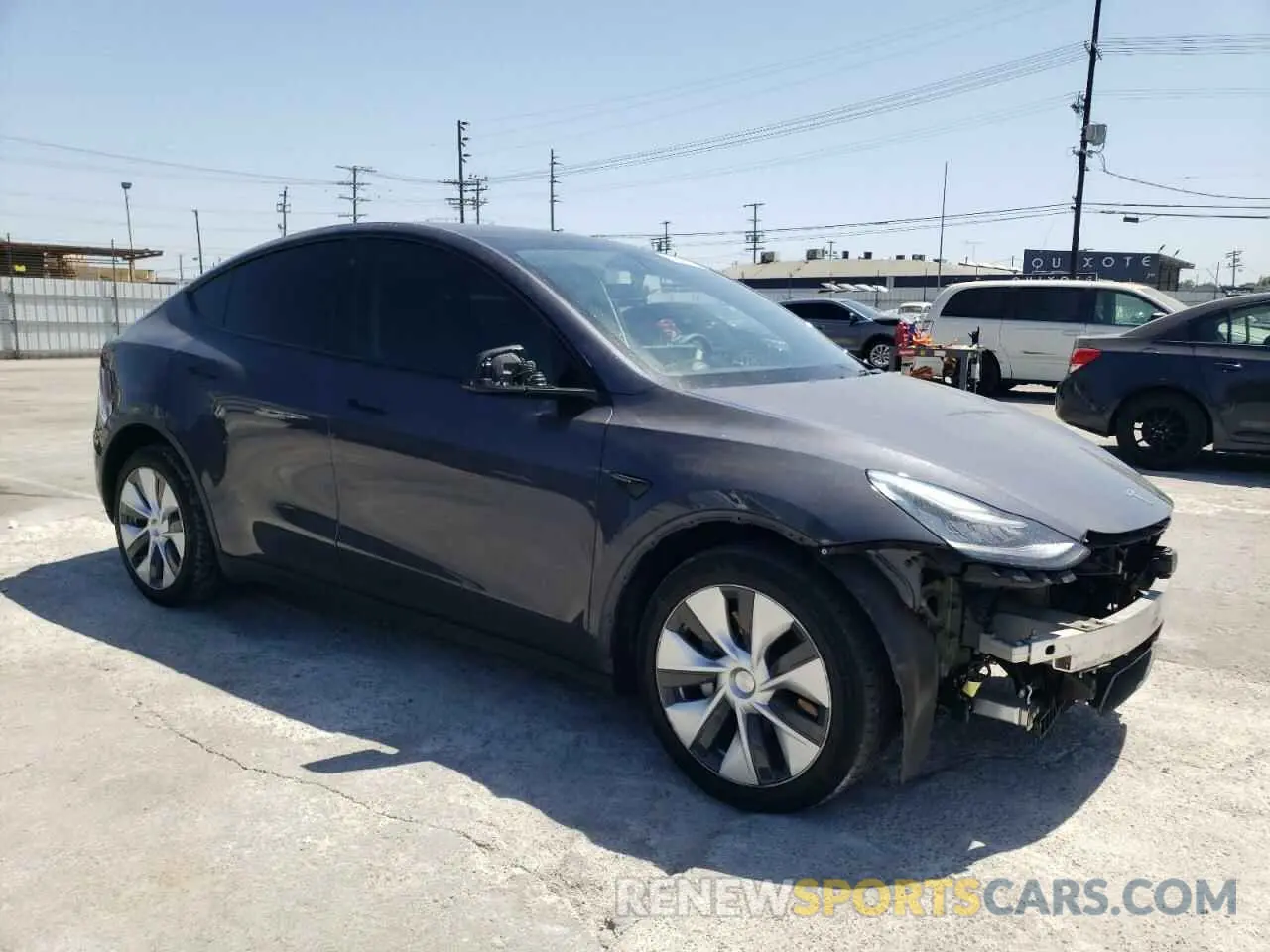 4 fotografías del automóvil dañado 5YJYGDEE4MF131109 TESLA MODEL Y 2021