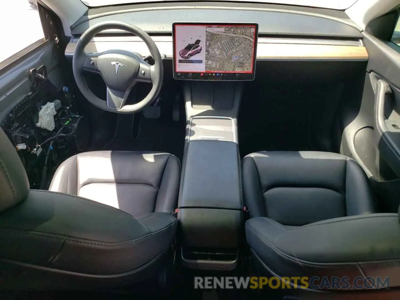 8 fotografías del automóvil dañado 5YJYGDEE4MF131109 TESLA MODEL Y 2021