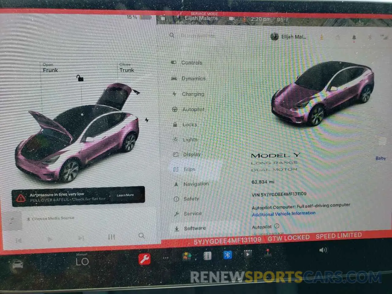 9 fotografías del automóvil dañado 5YJYGDEE4MF131109 TESLA MODEL Y 2021