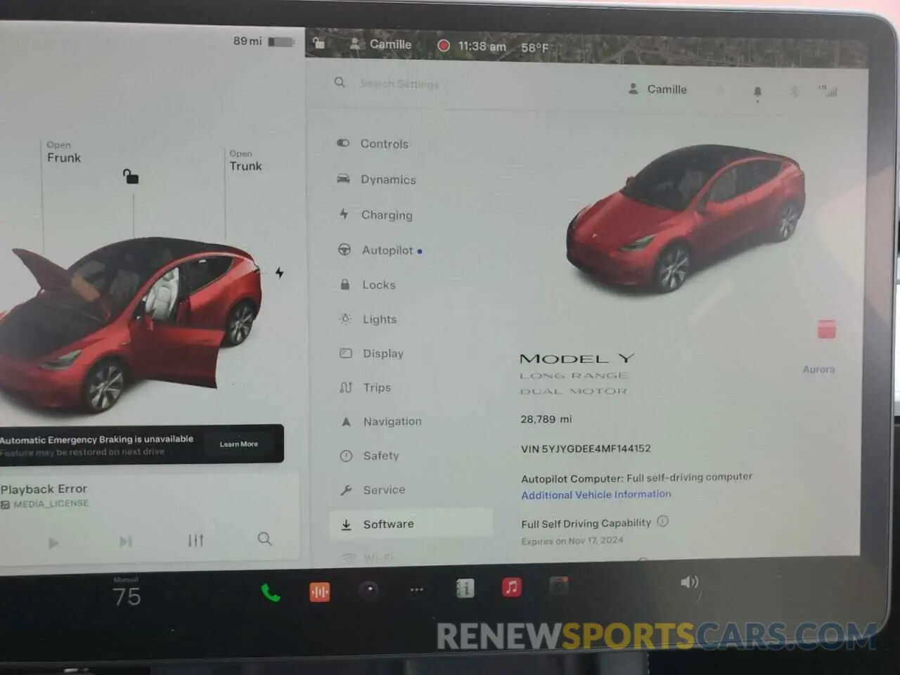 9 fotografías del automóvil dañado 5YJYGDEE4MF144152 TESLA MODEL Y 2021