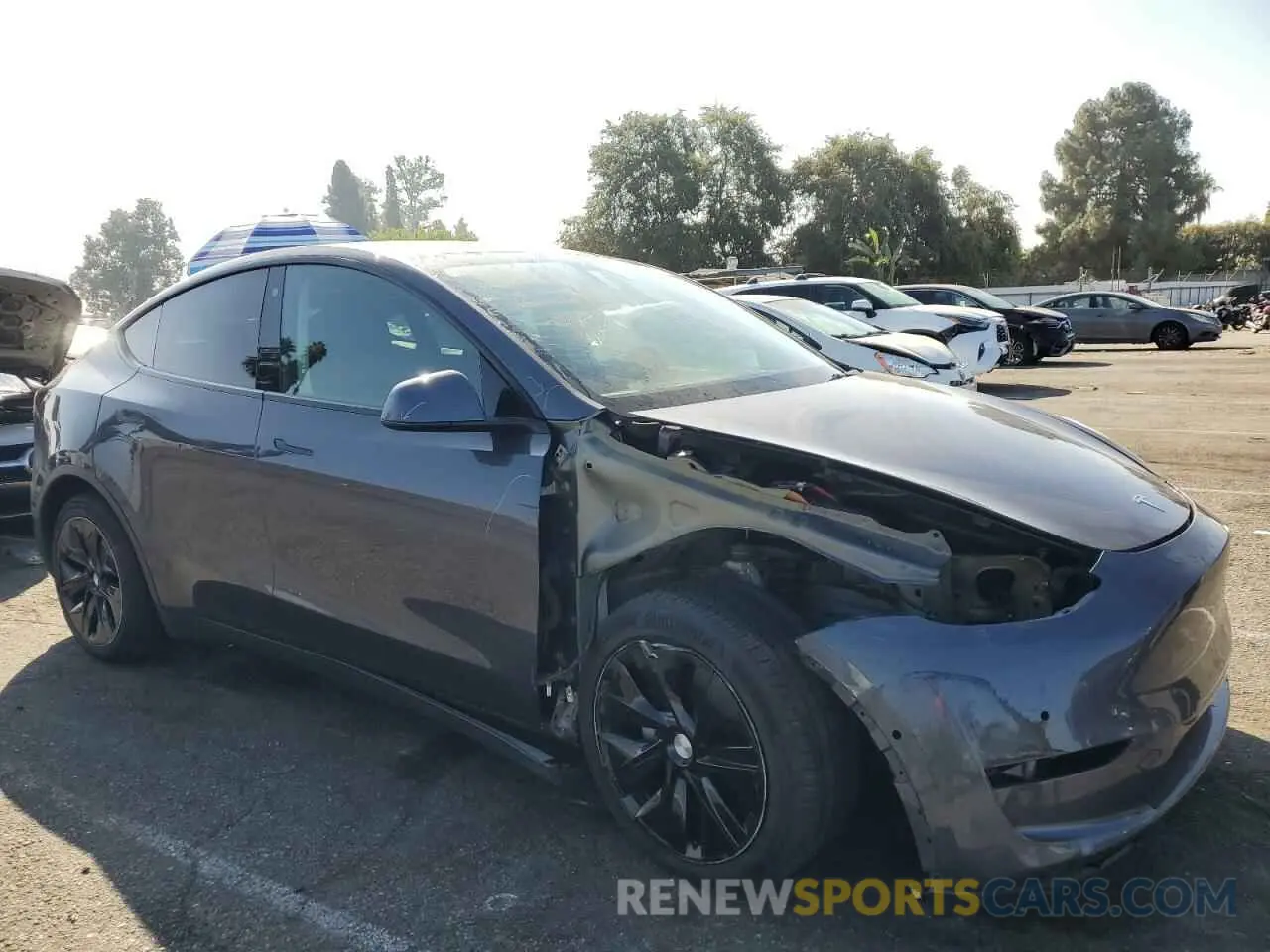 4 fotografías del automóvil dañado 5YJYGDEE4MF161131 TESLA MODEL Y 2021