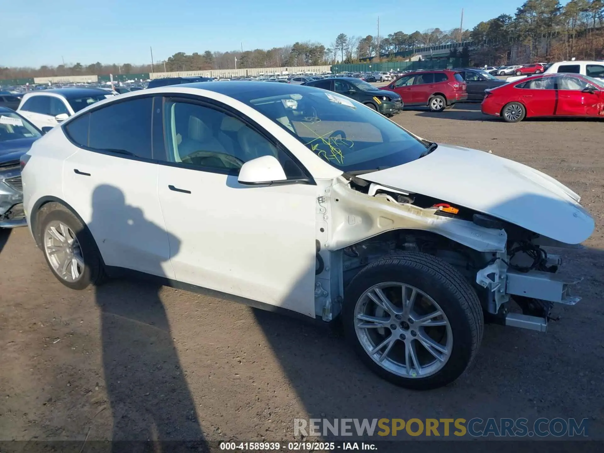 13 fotografías del automóvil dañado 5YJYGDEE4MF200185 TESLA MODEL Y 2021