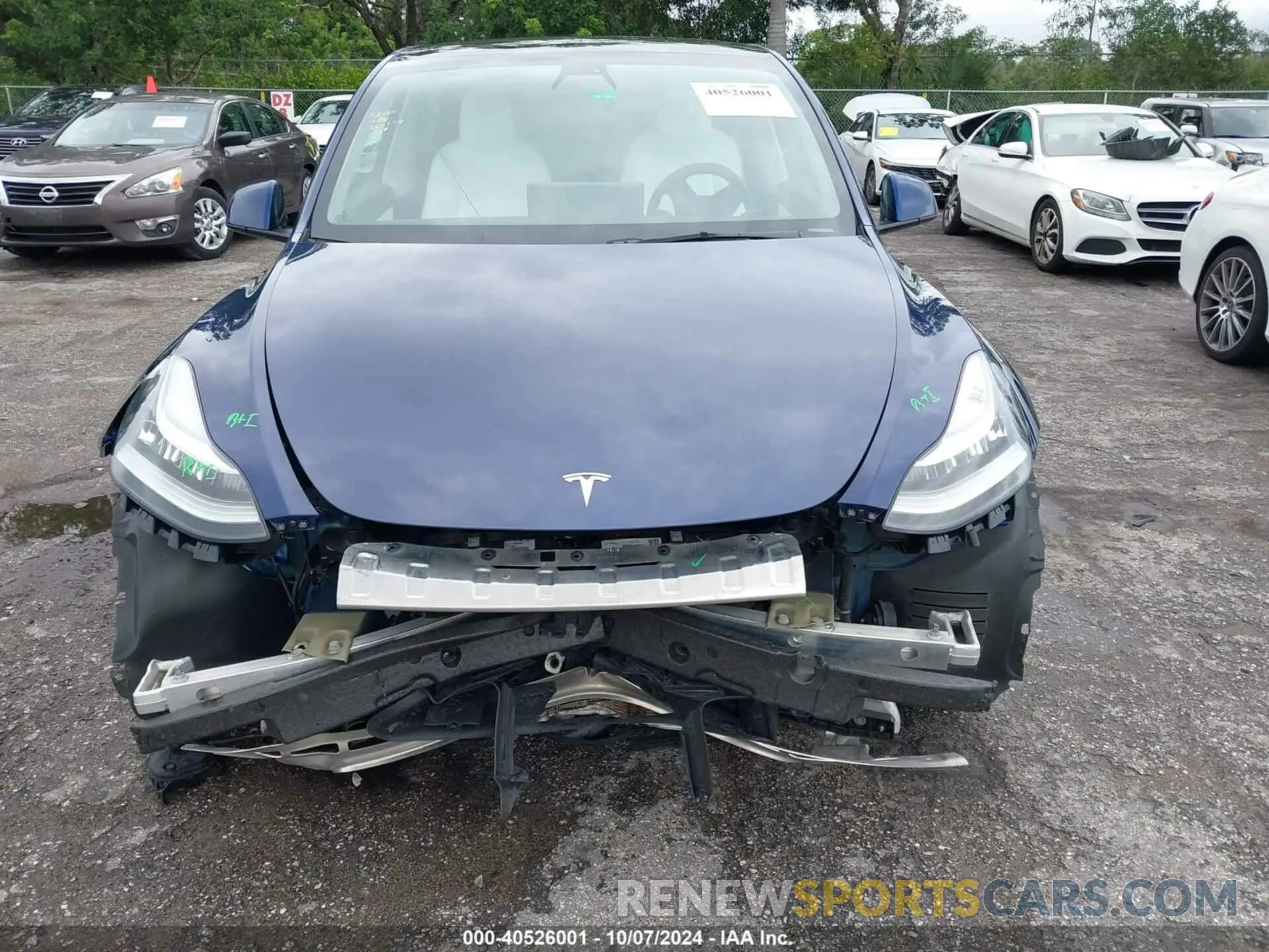 12 fotografías del automóvil dañado 5YJYGDEE4MF243120 TESLA MODEL Y 2021