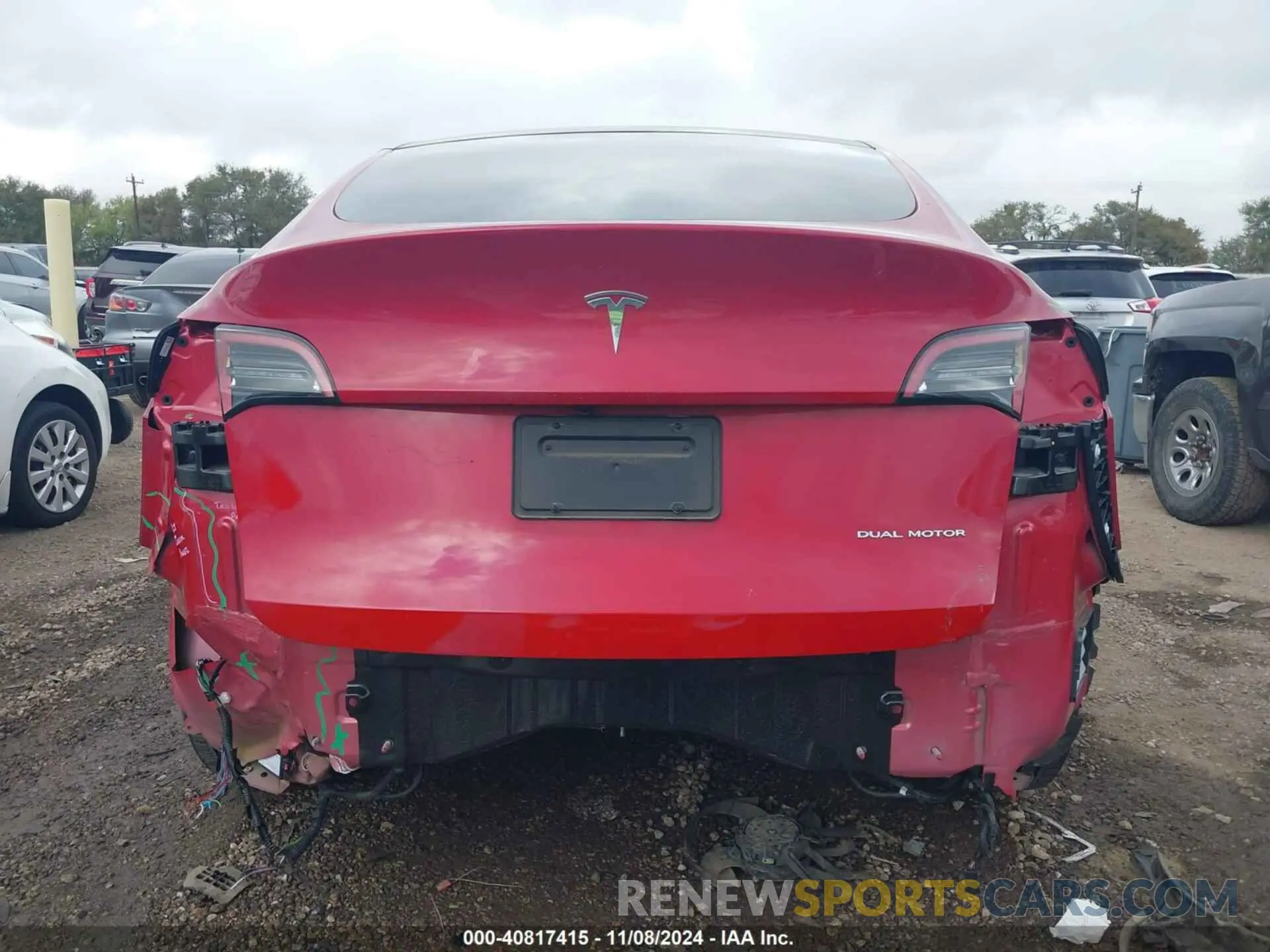 6 fotografías del automóvil dañado 5YJYGDEE5MF083684 TESLA MODEL Y 2021
