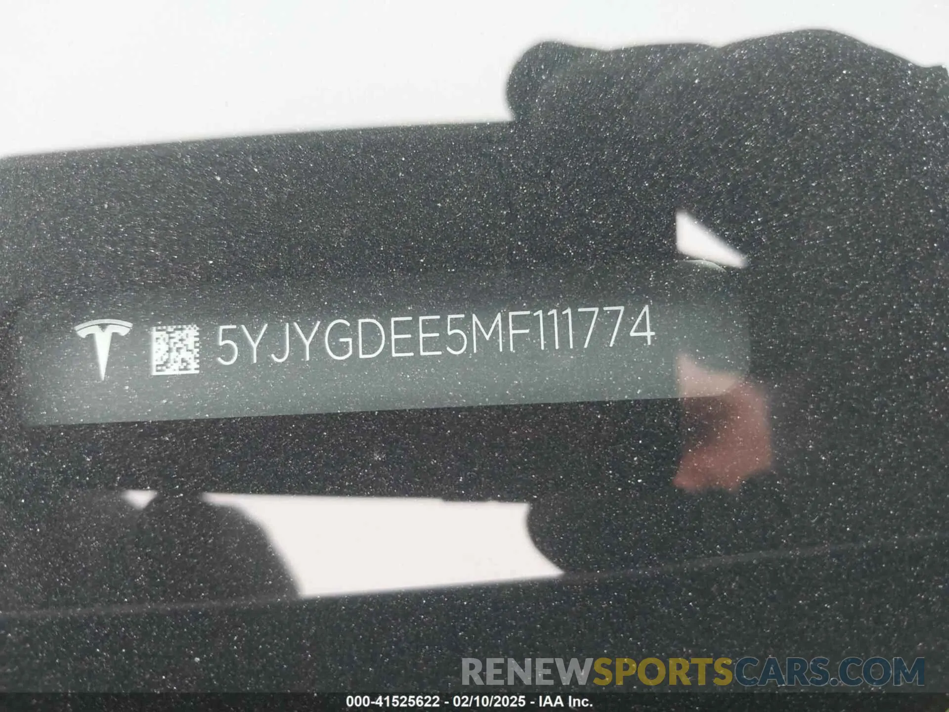 9 fotografías del automóvil dañado 5YJYGDEE5MF111774 TESLA MODEL Y 2021