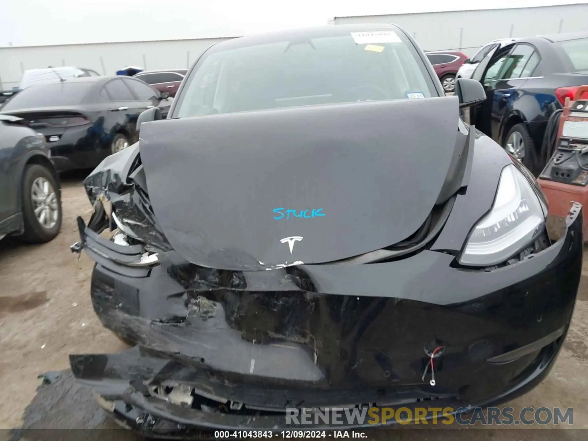 12 fotografías del automóvil dañado 5YJYGDEE5MF137825 TESLA MODEL Y 2021
