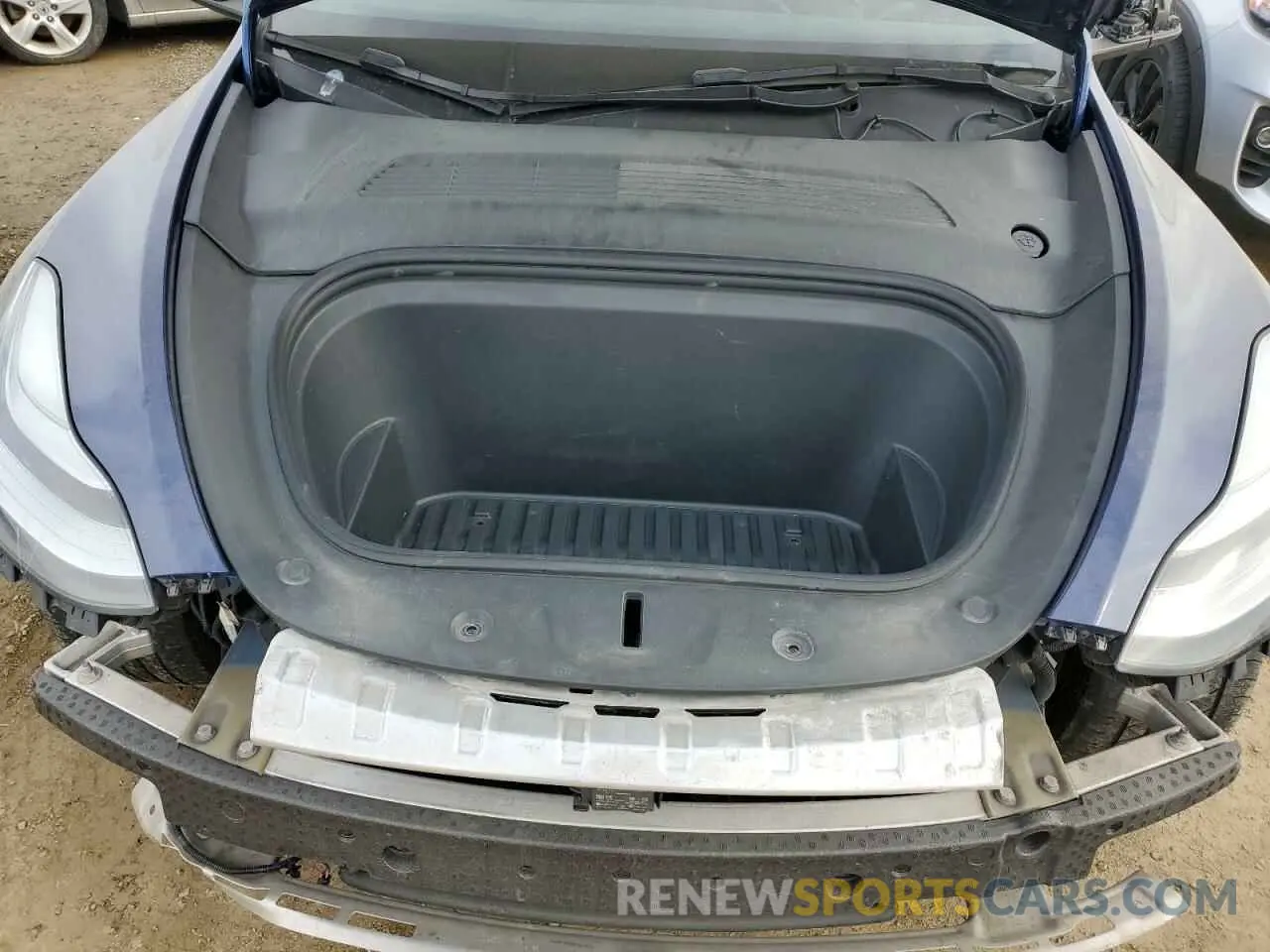 12 fotografías del automóvil dañado 5YJYGDEE5MF149487 TESLA MODEL Y 2021
