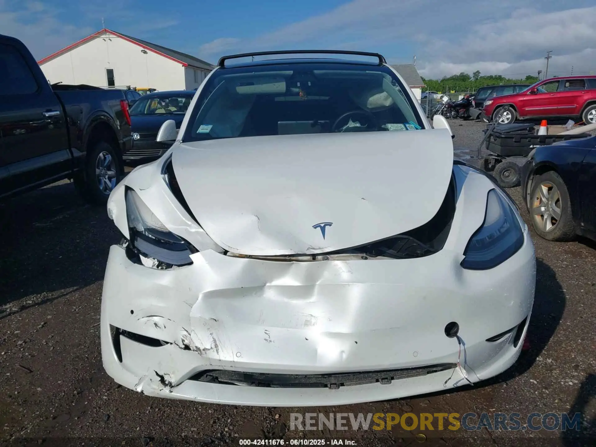 12 fotografías del automóvil dañado 5YJYGDEE5MF184000 TESLA MODEL Y 2021