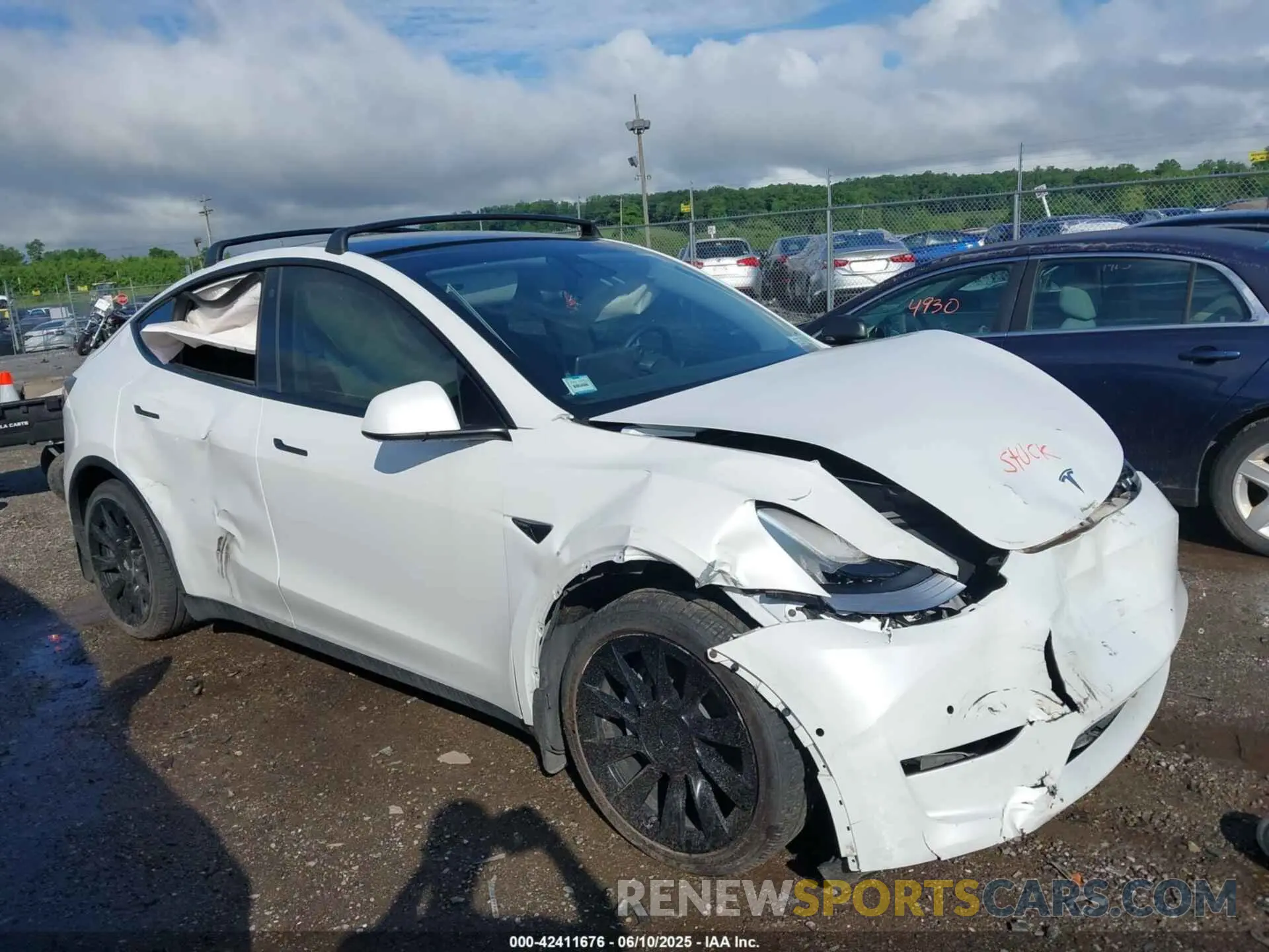 6 fotografías del automóvil dañado 5YJYGDEE5MF184000 TESLA MODEL Y 2021