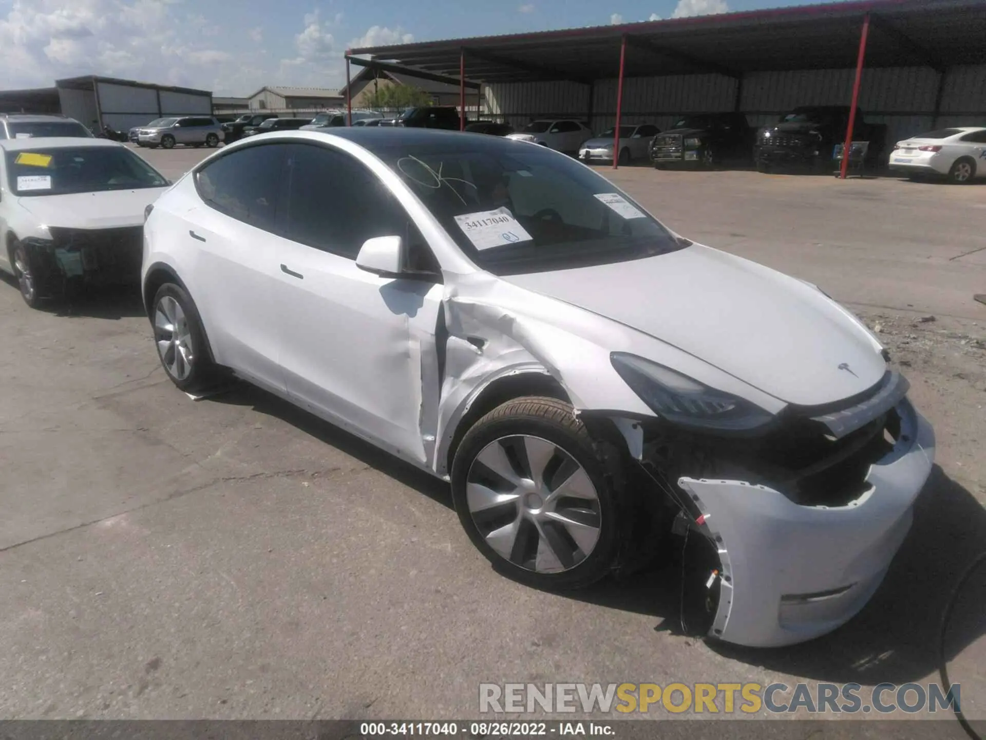 1 fotografías del automóvil dañado 5YJYGDEE5MF185390 TESLA MODEL Y 2021
