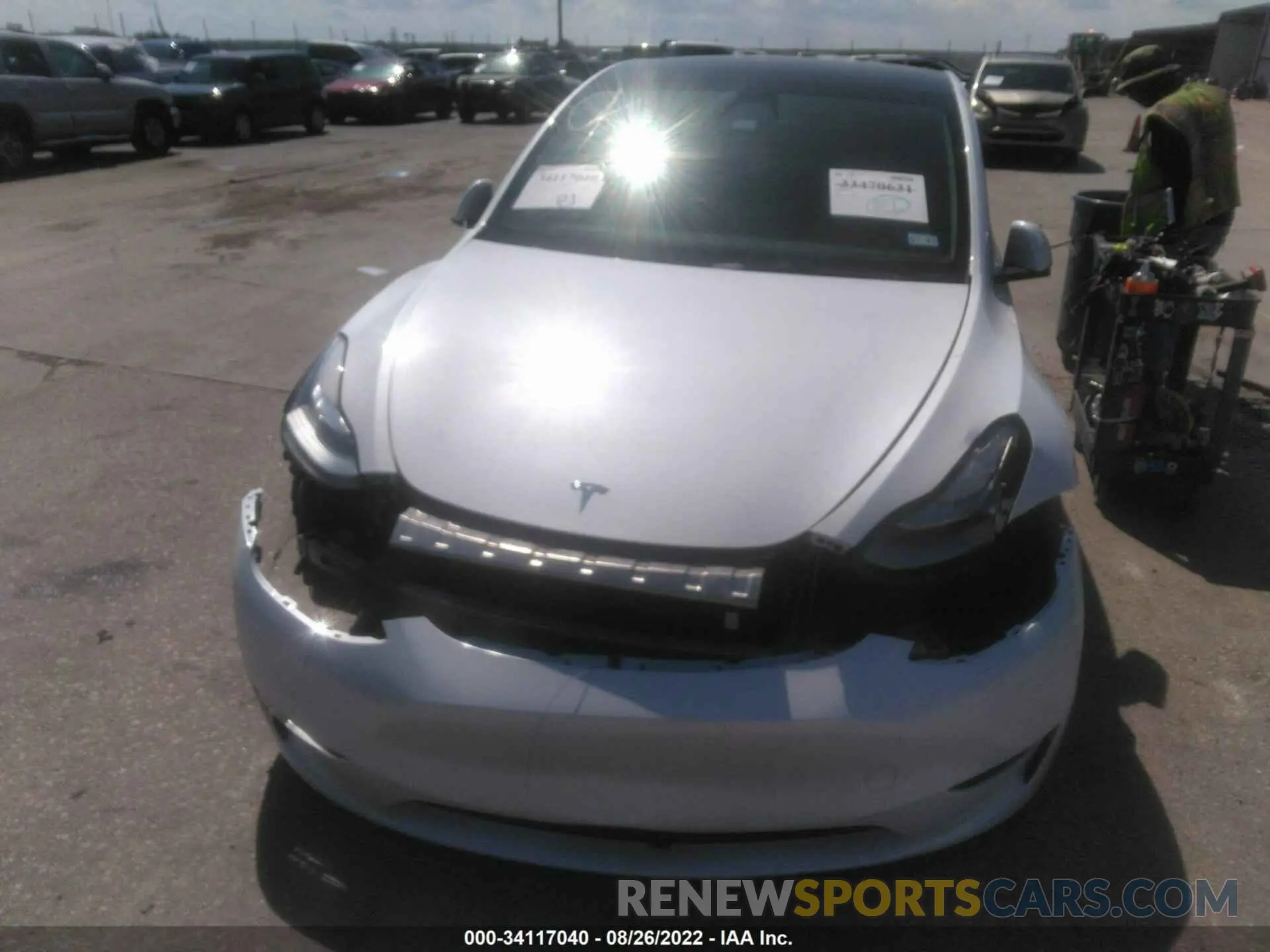 6 fotografías del automóvil dañado 5YJYGDEE5MF185390 TESLA MODEL Y 2021