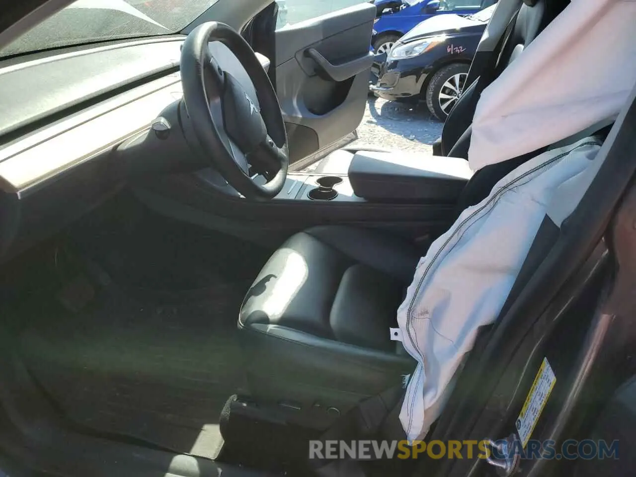 7 fotografías del automóvil dañado 5YJYGDEE5MF211051 TESLA MODEL Y 2021