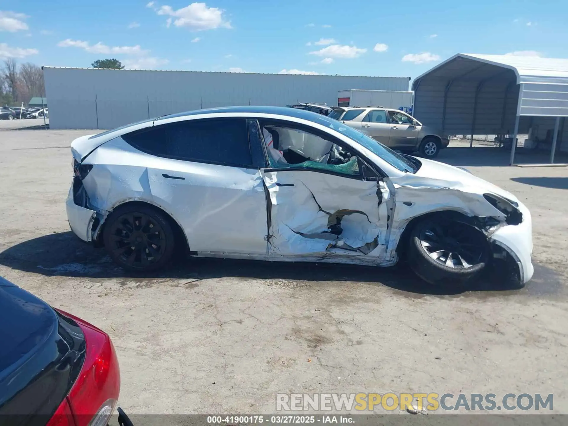 12 fotografías del automóvil dañado 5YJYGDEE5MF232790 TESLA MODEL Y 2021