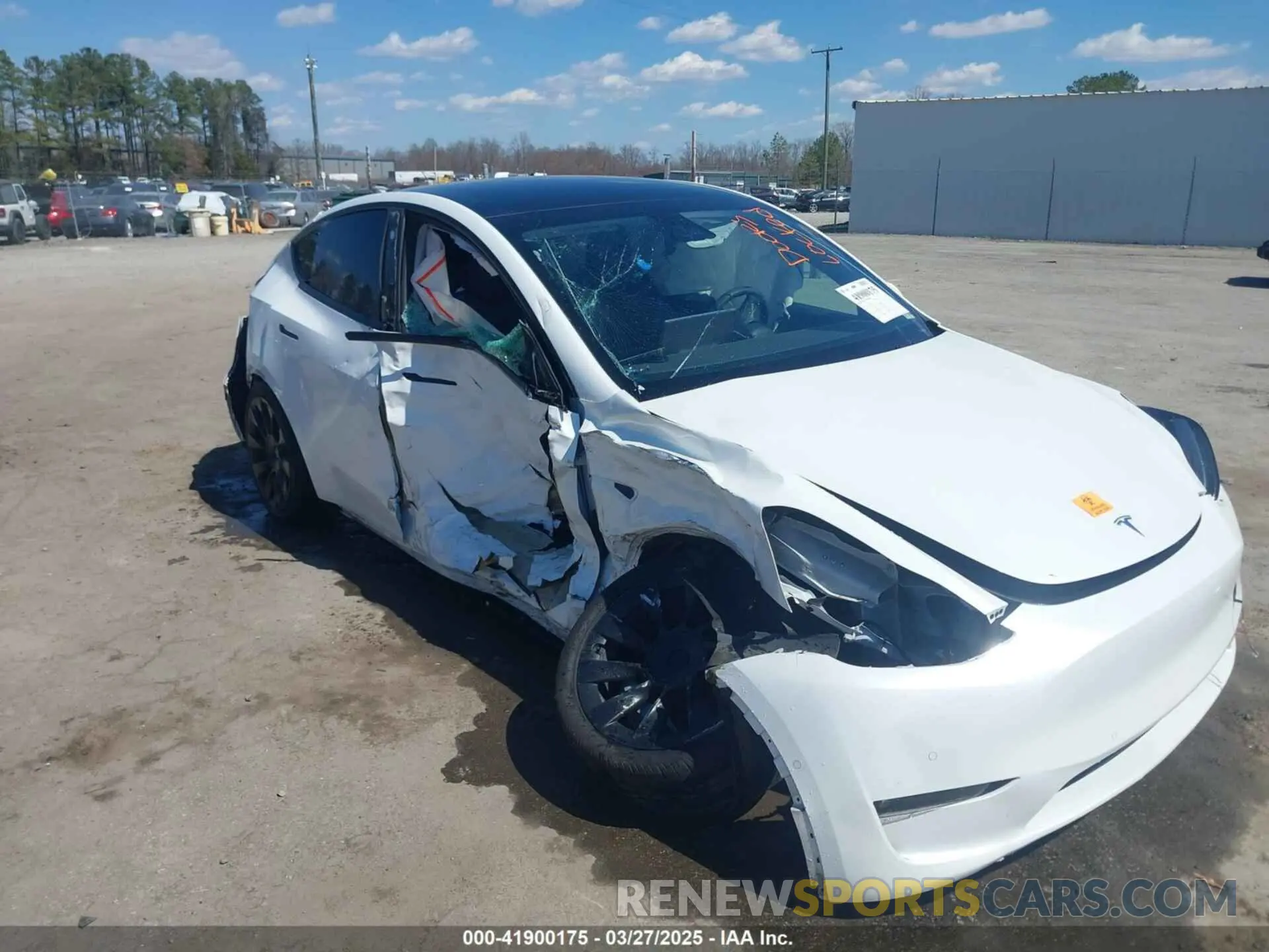 6 fotografías del automóvil dañado 5YJYGDEE5MF232790 TESLA MODEL Y 2021