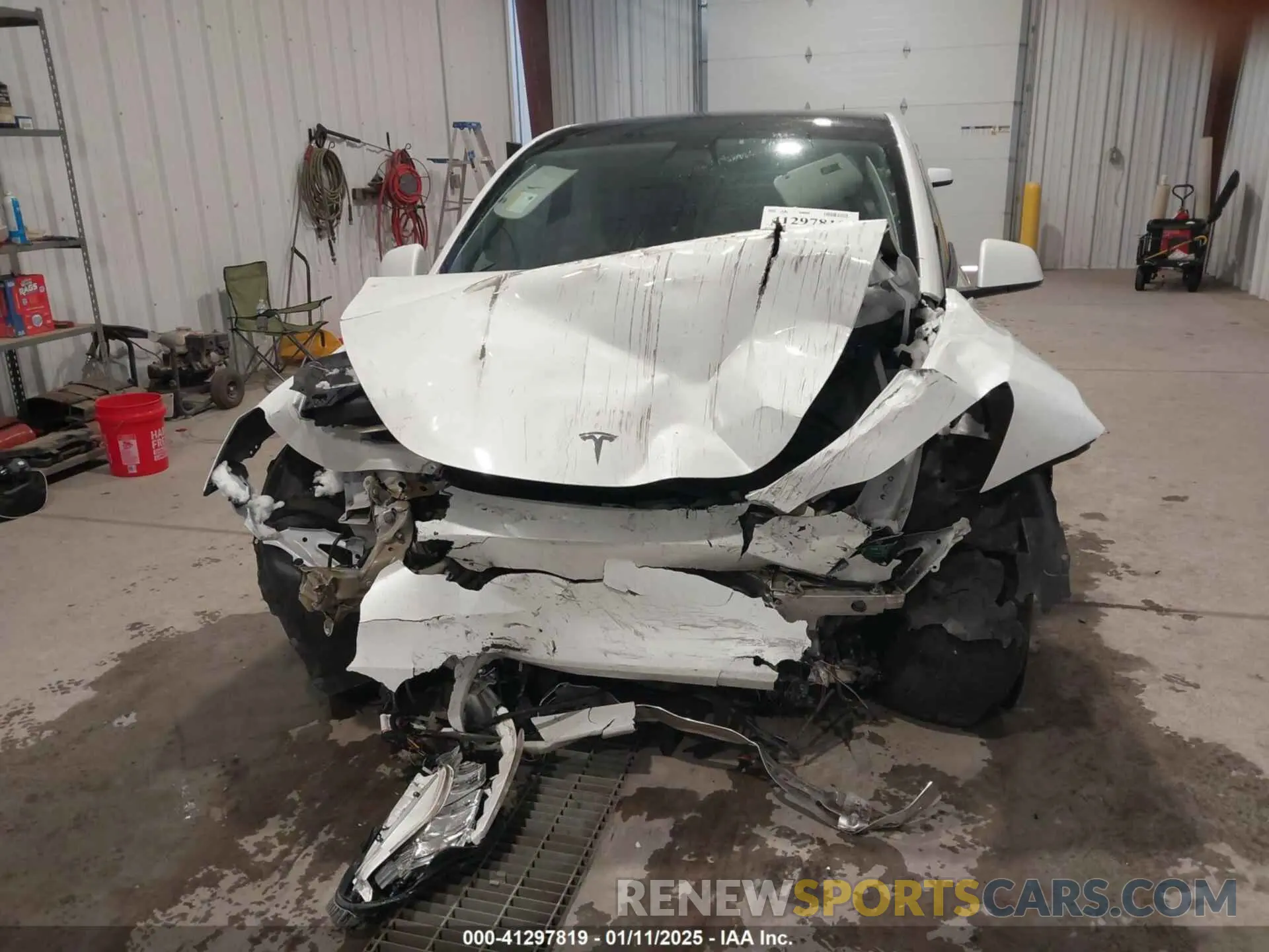 12 fotografías del automóvil dañado 5YJYGDEE5MF266034 TESLA MODEL Y 2021