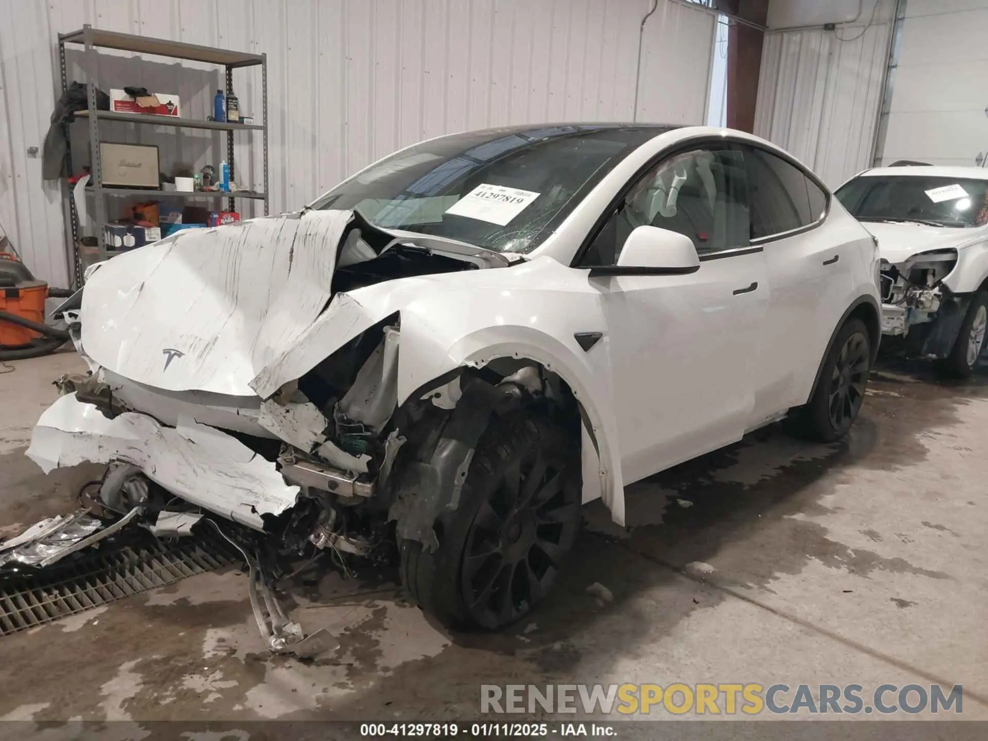 6 fotografías del automóvil dañado 5YJYGDEE5MF266034 TESLA MODEL Y 2021