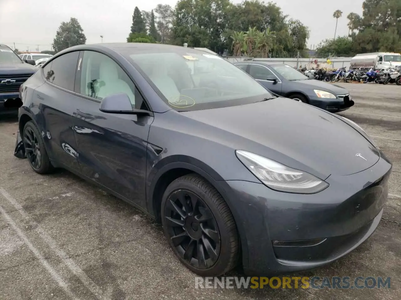 1 fotografías del automóvil dañado 5YJYGDEE5MF283741 TESLA MODEL Y 2021