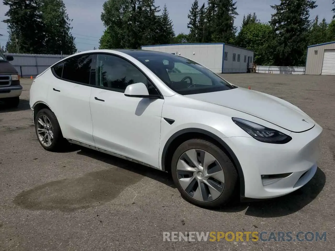 4 fotografías del automóvil dañado 5YJYGDEE5MF285098 TESLA MODEL Y 2021