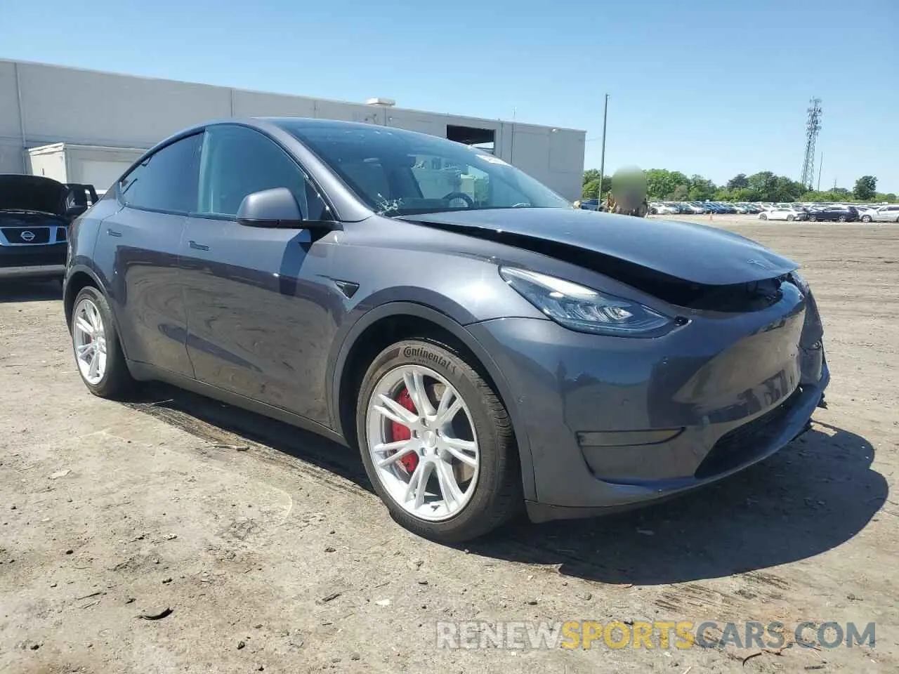 4 fotografías del automóvil dañado 5YJYGDEE6MF074492 TESLA MODEL Y 2021