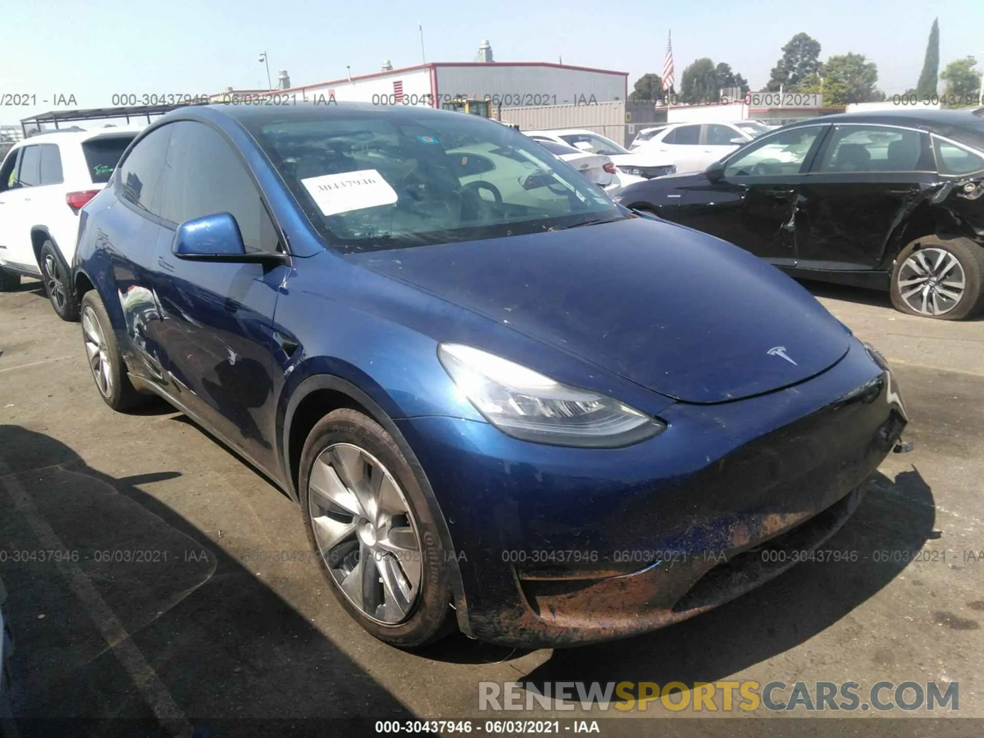1 fotografías del automóvil dañado 5YJYGDEE6MF075349 TESLA MODEL Y 2021