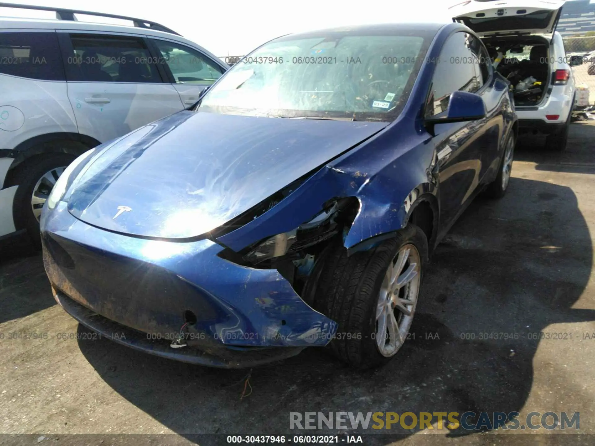 6 fotografías del automóvil dañado 5YJYGDEE6MF075349 TESLA MODEL Y 2021