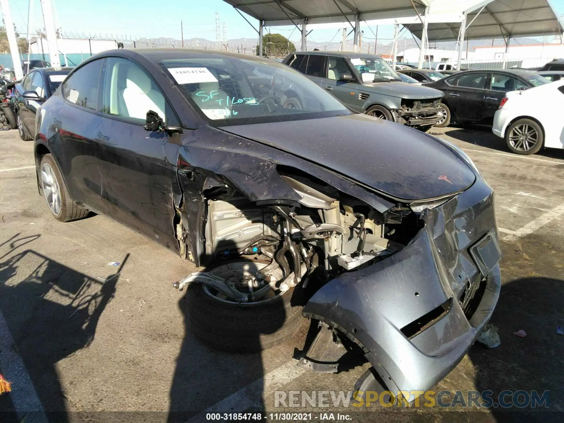 1 fotografías del automóvil dañado 5YJYGDEE6MF088697 TESLA MODEL Y 2021